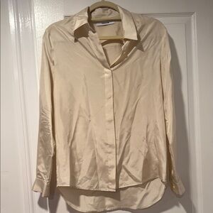 Thakoon Ivory Satin Blouse